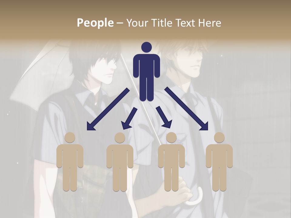 A Couple Of People Holding Umbrellas In The Rain PowerPoint Template