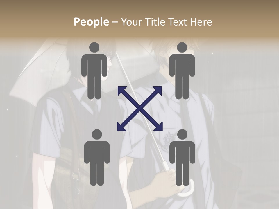 A Couple Of People Holding Umbrellas In The Rain PowerPoint Template