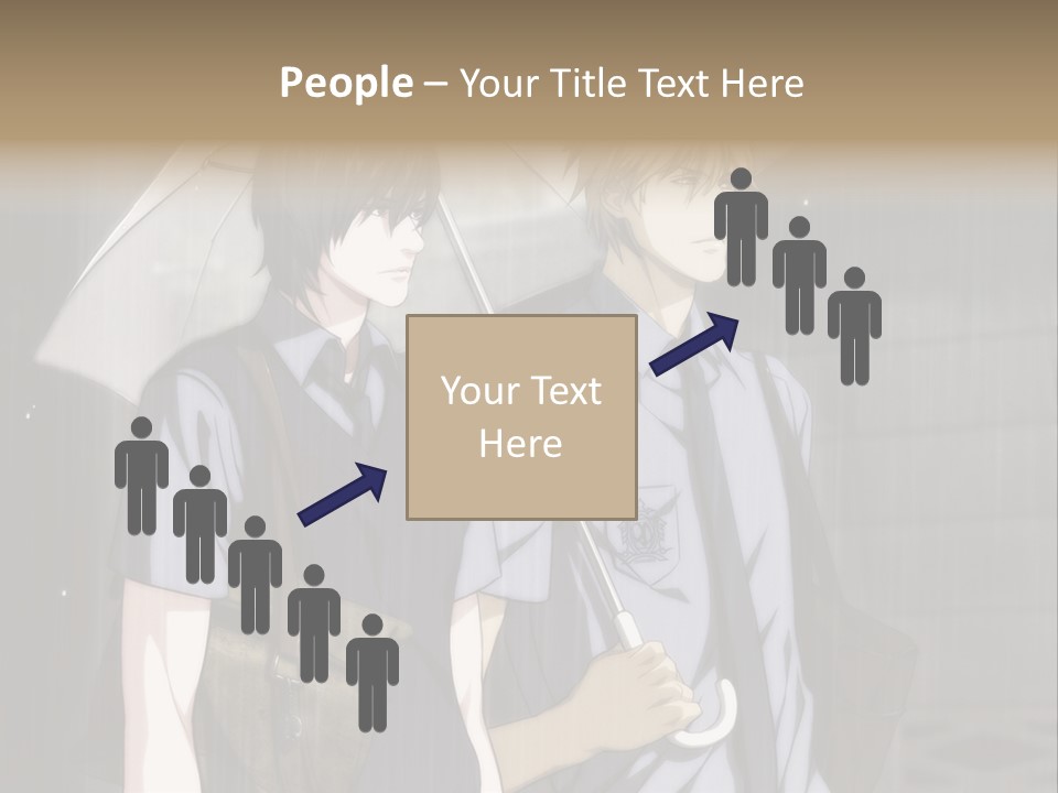 A Couple Of People Holding Umbrellas In The Rain PowerPoint Template