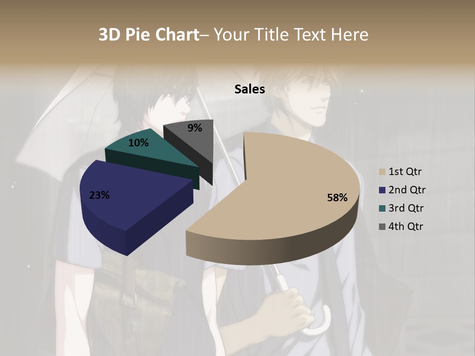 A Couple Of People Holding Umbrellas In The Rain PowerPoint Template
