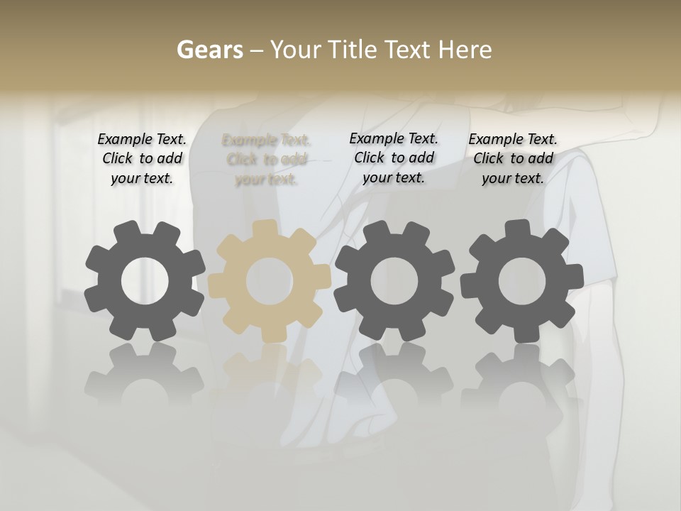 A Couple Of People Standing Next To Each Other PowerPoint Template