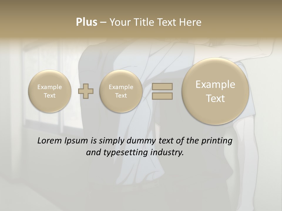 A Couple Of People Standing Next To Each Other PowerPoint Template