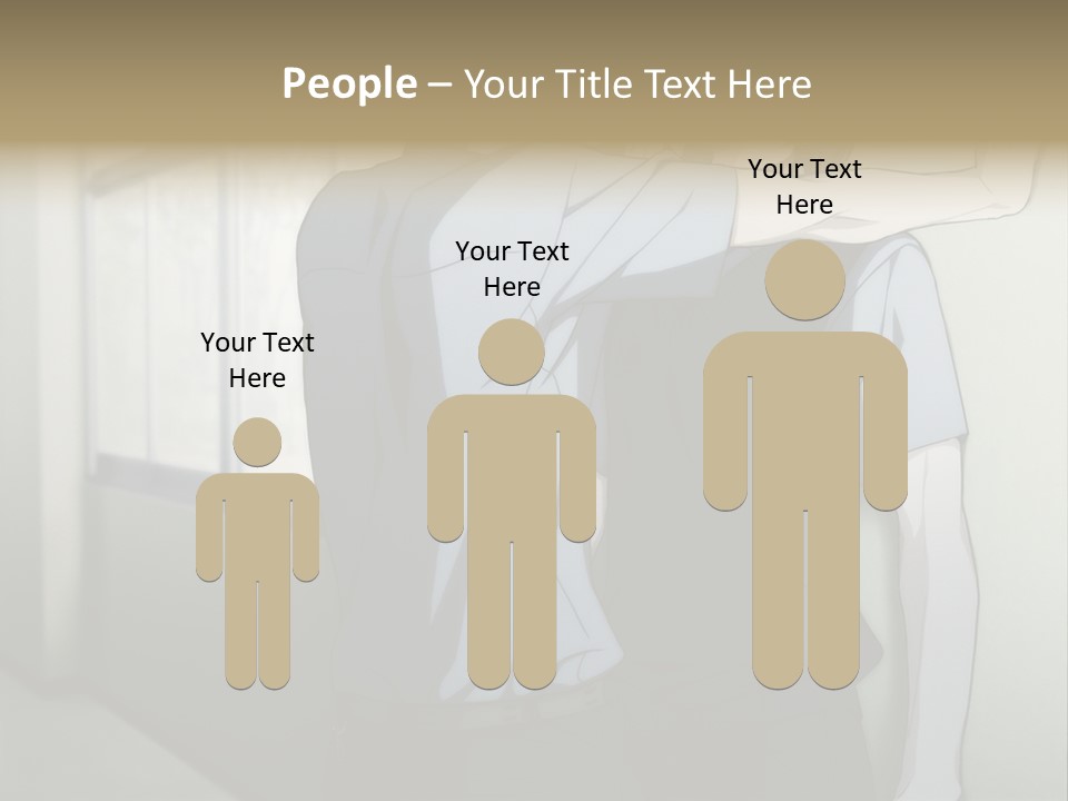 A Couple Of People Standing Next To Each Other PowerPoint Template
