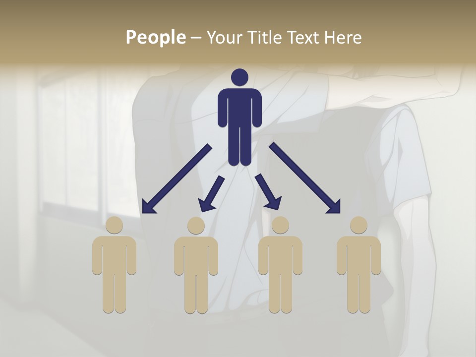 A Couple Of People Standing Next To Each Other PowerPoint Template
