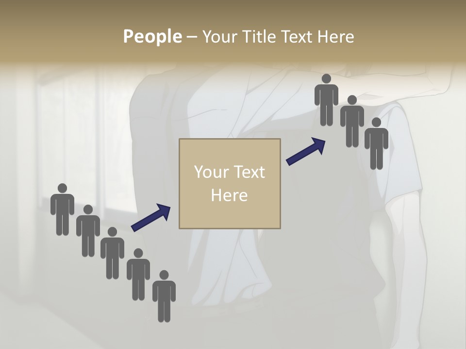 A Couple Of People Standing Next To Each Other PowerPoint Template