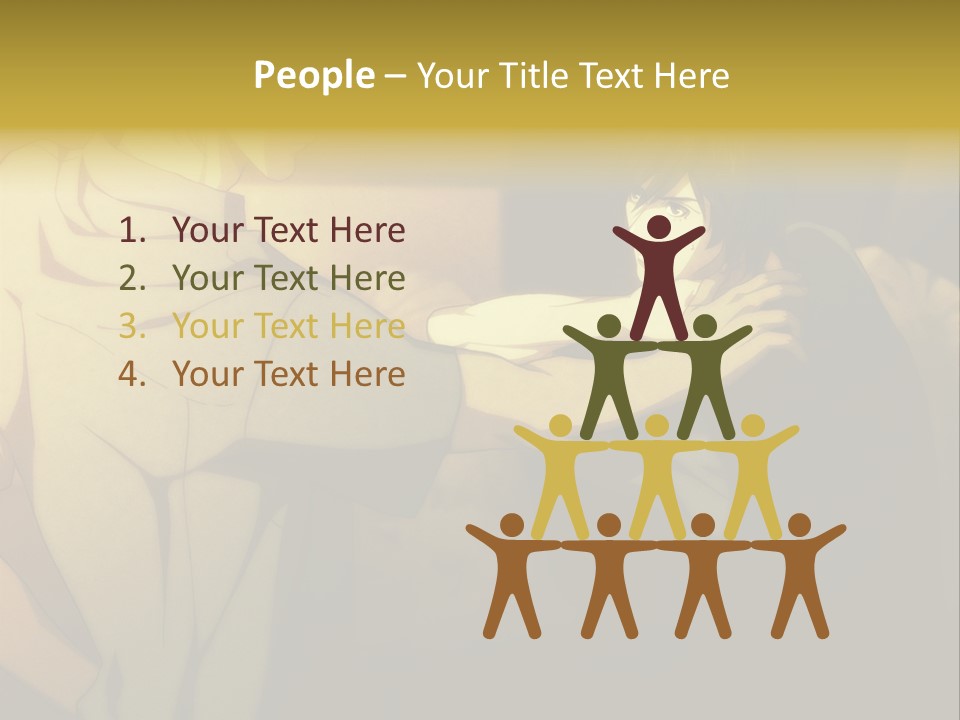 A Couple Of People Standing Next To Each Other PowerPoint Template