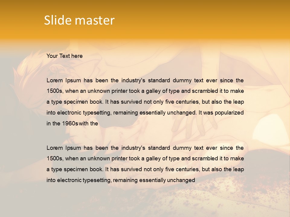 A Man Is Laying Down With Blood On His Body PowerPoint Template