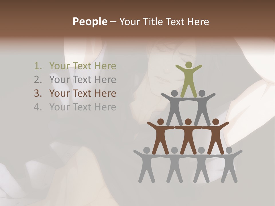 A Man Is Holding His Hands Behind His Head PowerPoint Template