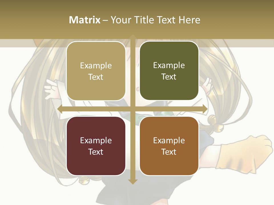 A Cartoon Girl With A Cat On Her Back PowerPoint Template