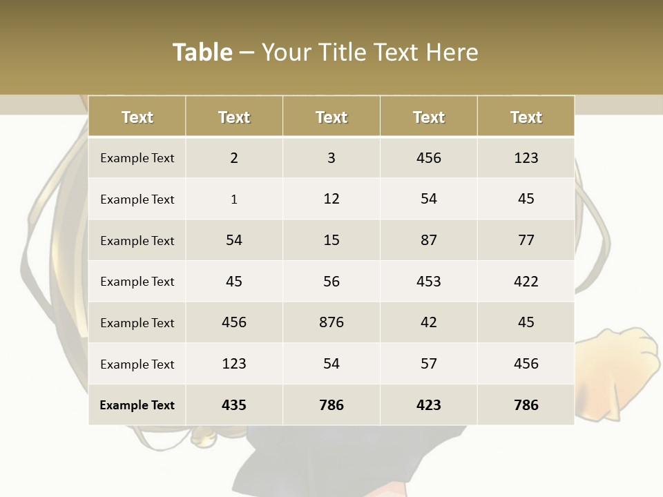 A Cartoon Girl With A Cat On Her Back PowerPoint Template