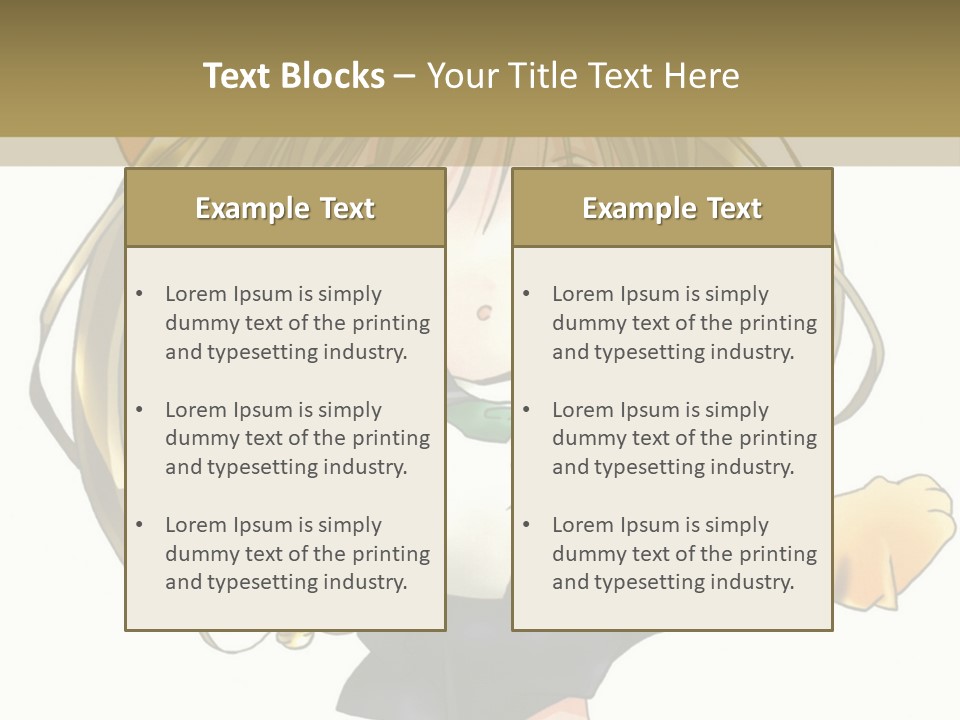 A Cartoon Girl With A Cat On Her Back PowerPoint Template