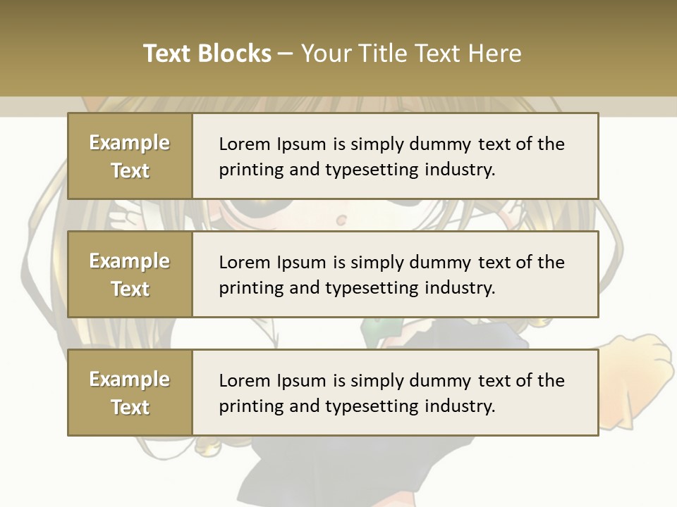 A Cartoon Girl With A Cat On Her Back PowerPoint Template