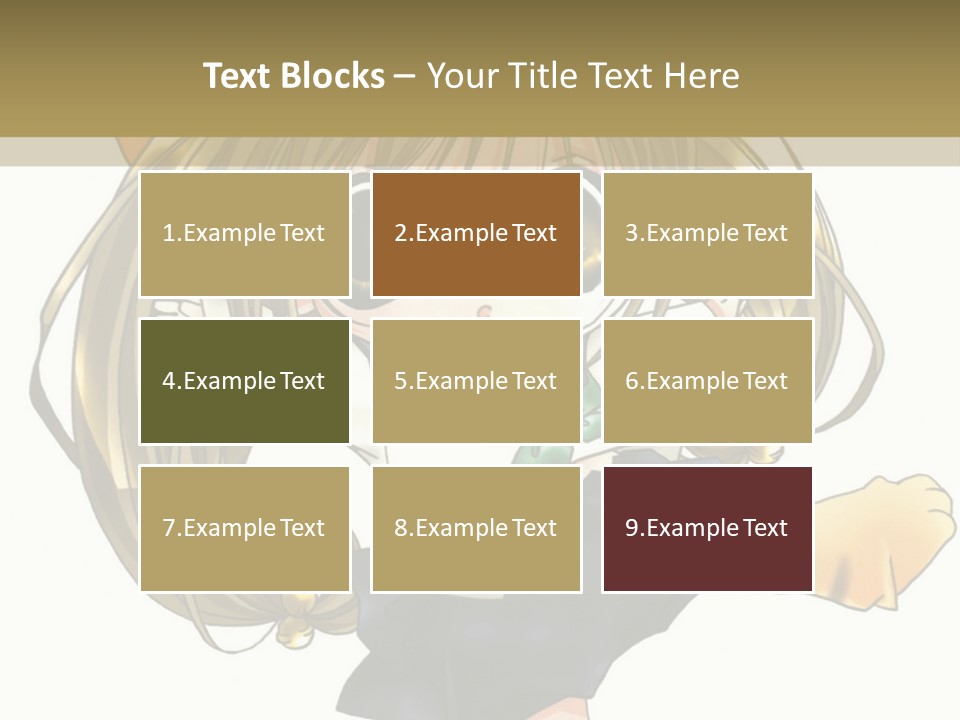 A Cartoon Girl With A Cat On Her Back PowerPoint Template