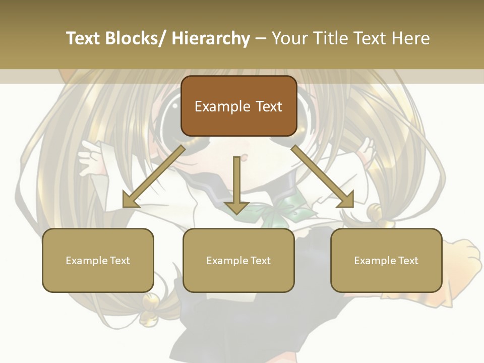 A Cartoon Girl With A Cat On Her Back PowerPoint Template