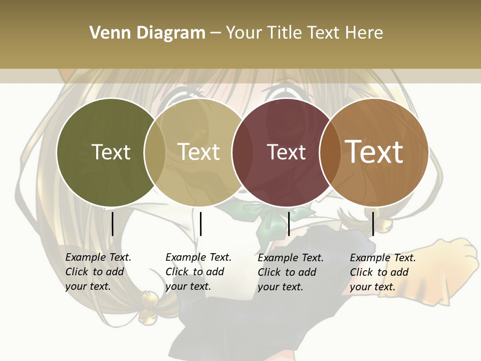 A Cartoon Girl With A Cat On Her Back PowerPoint Template