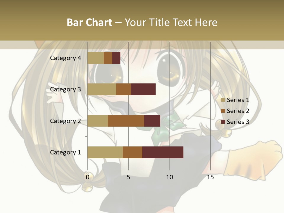 A Cartoon Girl With A Cat On Her Back PowerPoint Template