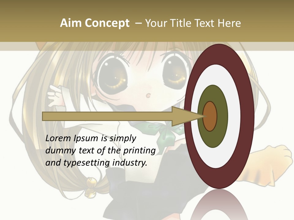 A Cartoon Girl With A Cat On Her Back PowerPoint Template