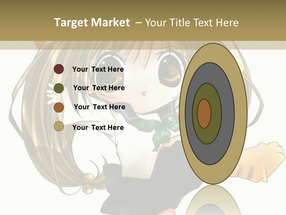 A Cartoon Girl With A Cat On Her Back PowerPoint Template