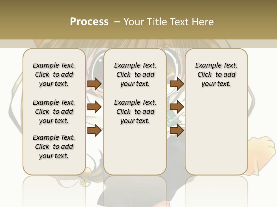 A Cartoon Girl With A Cat On Her Back PowerPoint Template