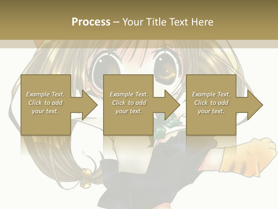 A Cartoon Girl With A Cat On Her Back PowerPoint Template