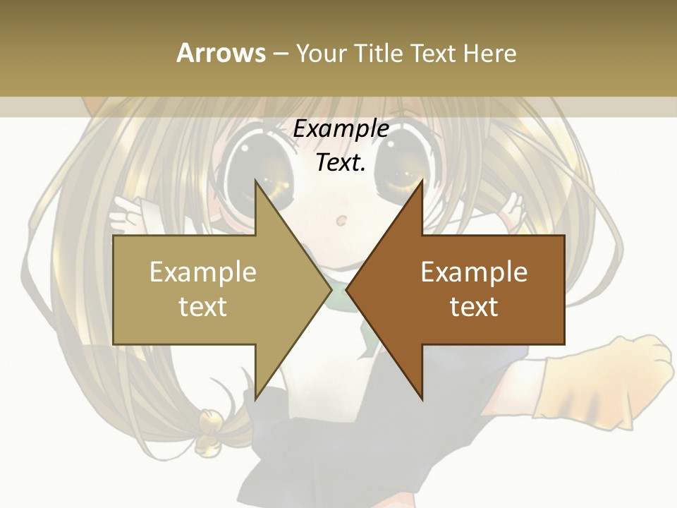 A Cartoon Girl With A Cat On Her Back PowerPoint Template