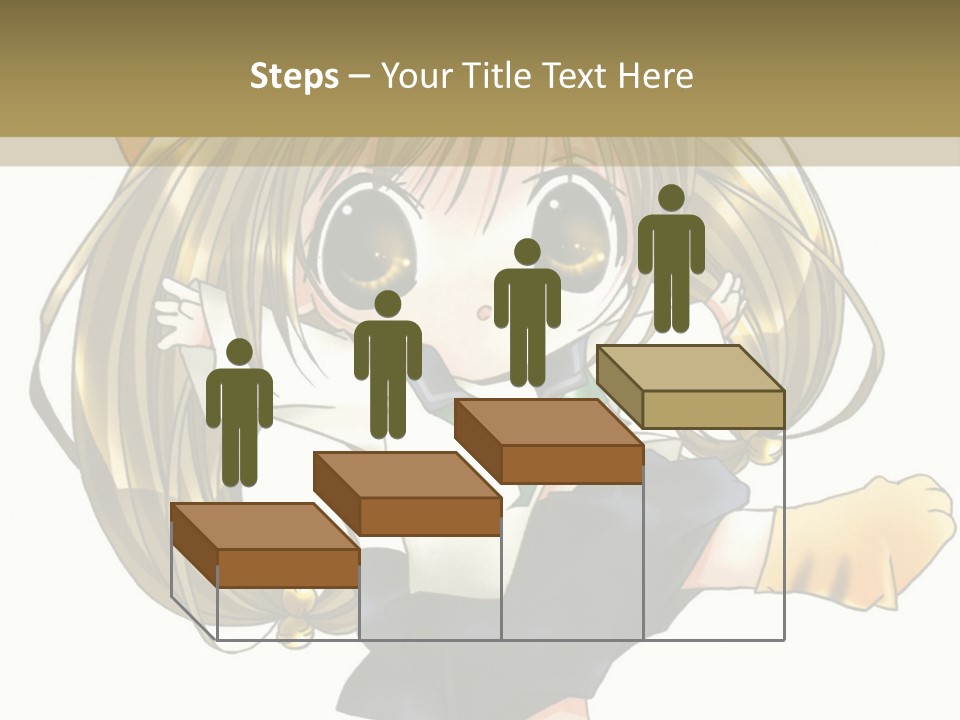 A Cartoon Girl With A Cat On Her Back PowerPoint Template