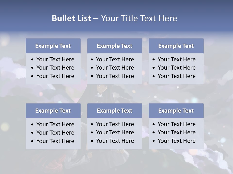 A Girl Sitting On A Hill With Clouds In The Background PowerPoint Template