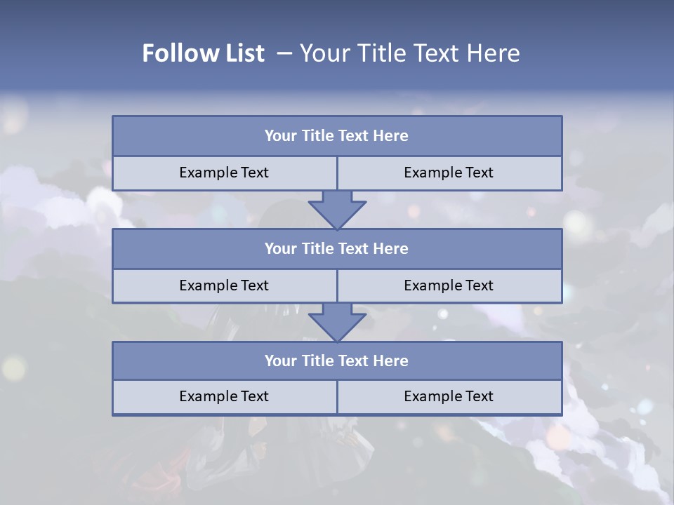 A Girl Sitting On A Hill With Clouds In The Background PowerPoint Template