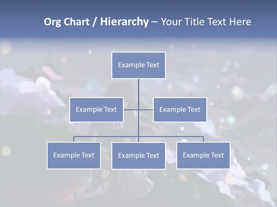 A Girl Sitting On A Hill With Clouds In The Background PowerPoint Template
