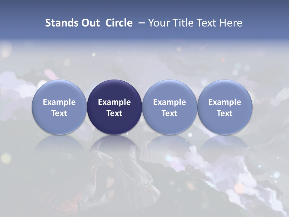 A Girl Sitting On A Hill With Clouds In The Background PowerPoint Template