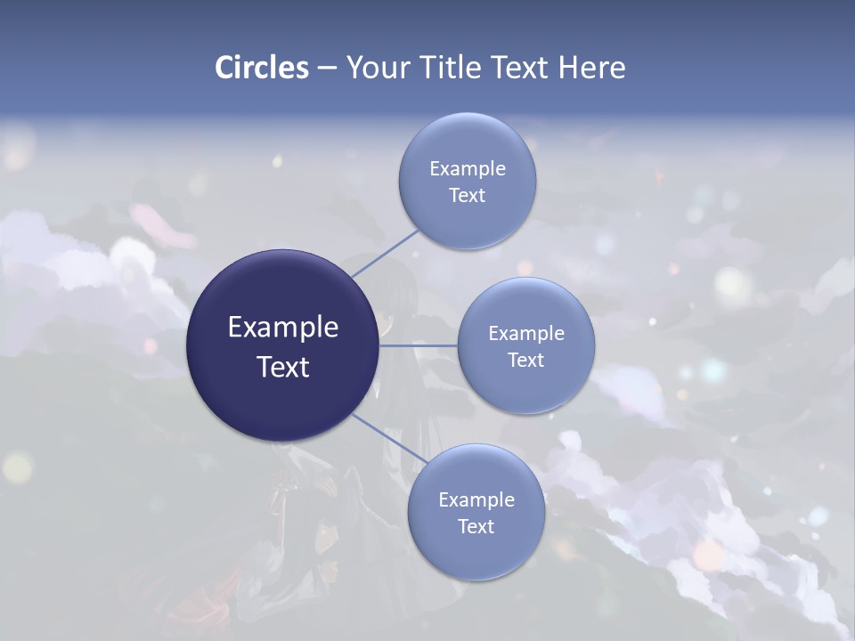 A Girl Sitting On A Hill With Clouds In The Background PowerPoint Template