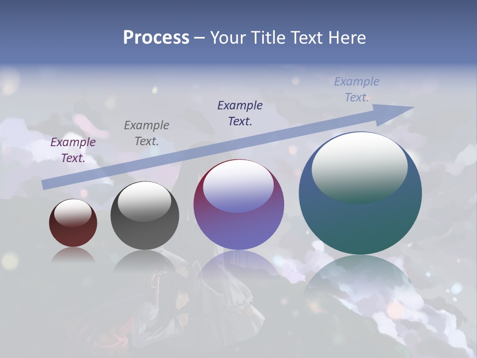 A Girl Sitting On A Hill With Clouds In The Background PowerPoint Template