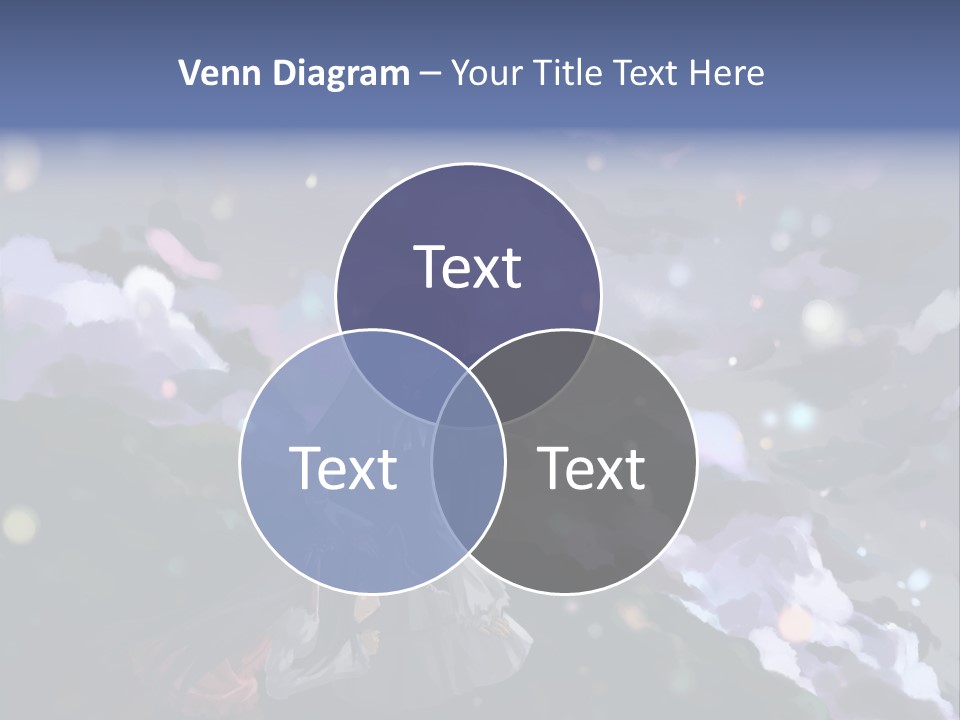 A Girl Sitting On A Hill With Clouds In The Background PowerPoint Template