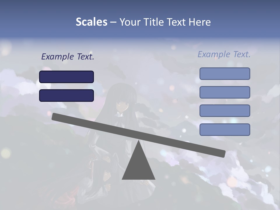 A Girl Sitting On A Hill With Clouds In The Background PowerPoint Template