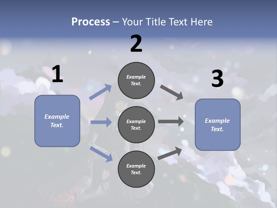 A Girl Sitting On A Hill With Clouds In The Background PowerPoint Template