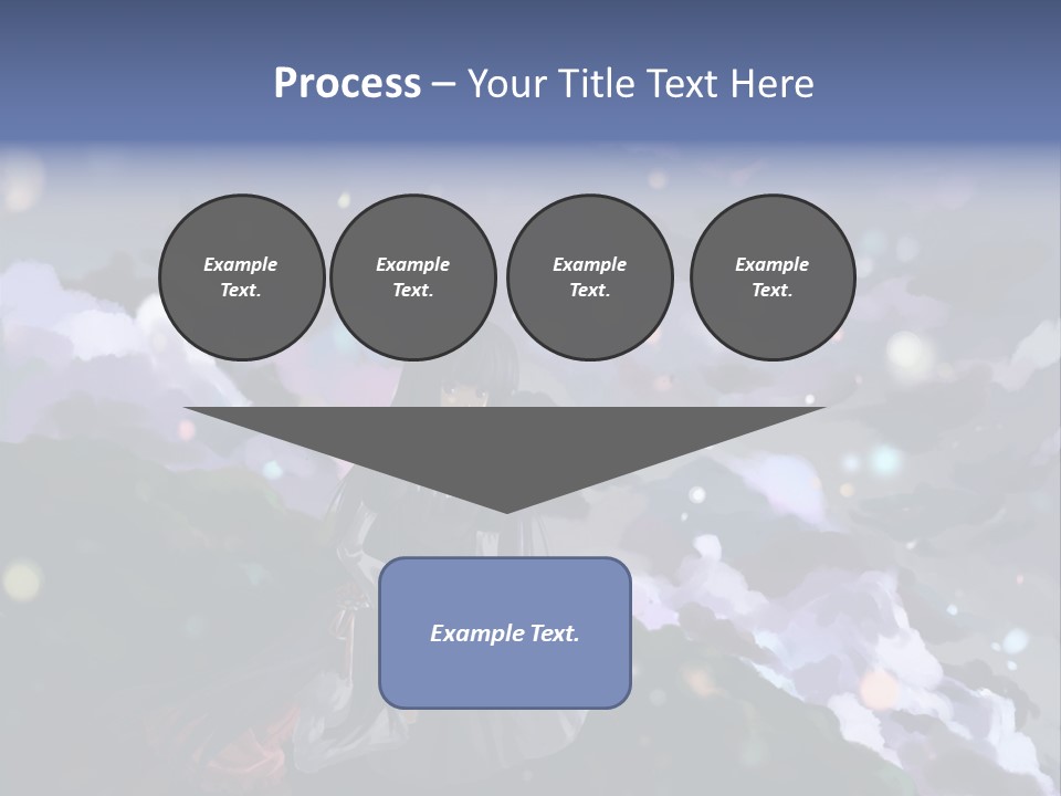 A Girl Sitting On A Hill With Clouds In The Background PowerPoint Template