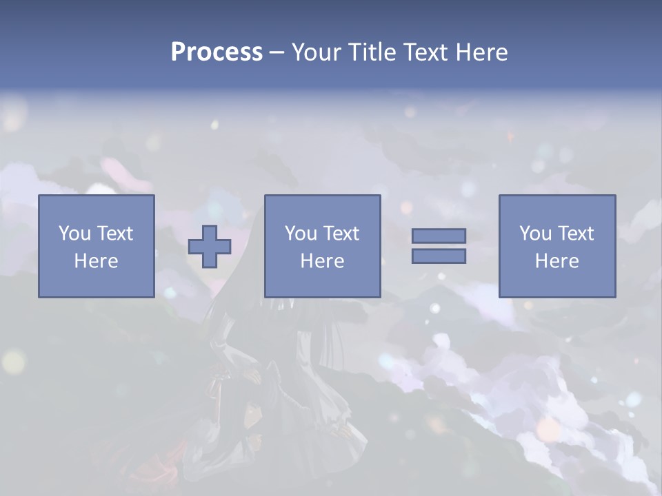 A Girl Sitting On A Hill With Clouds In The Background PowerPoint Template