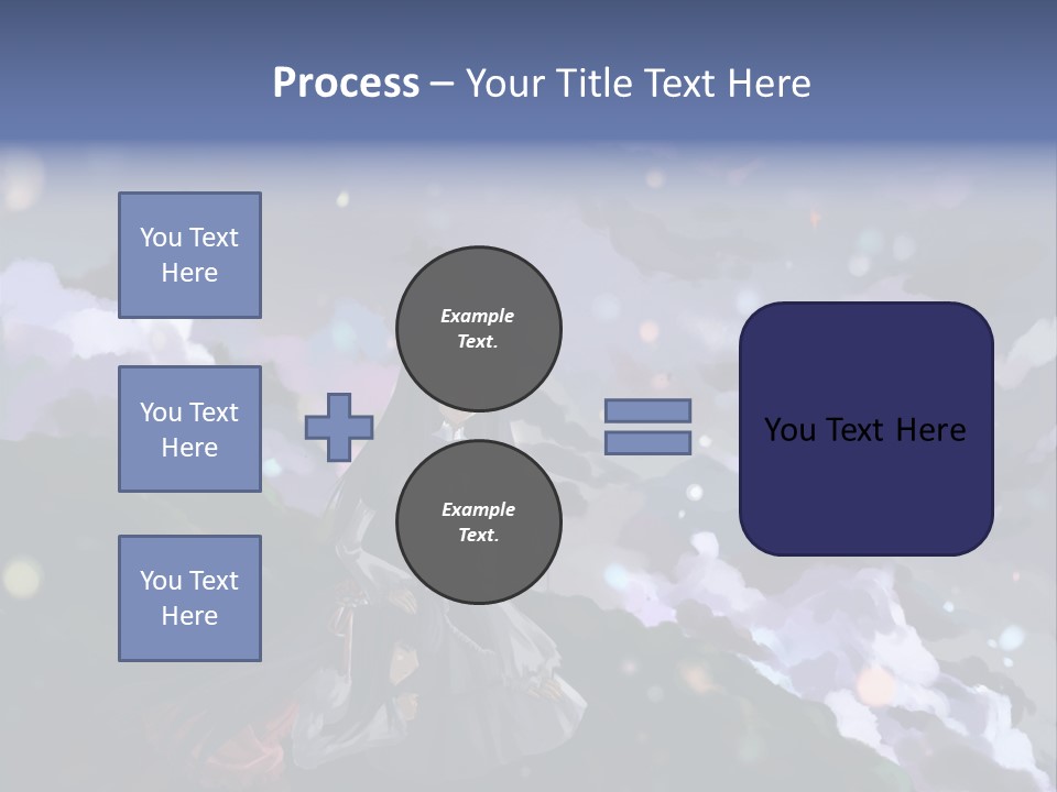 A Girl Sitting On A Hill With Clouds In The Background PowerPoint Template