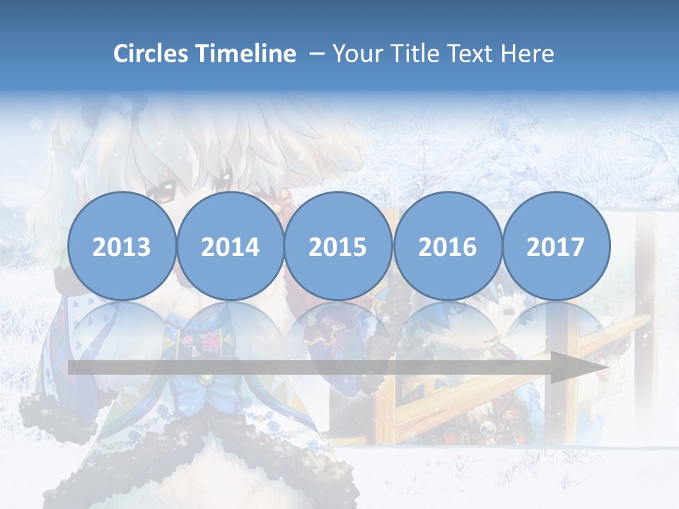 A Snow - Covered Landscape With Two Anime Characters PowerPoint Template