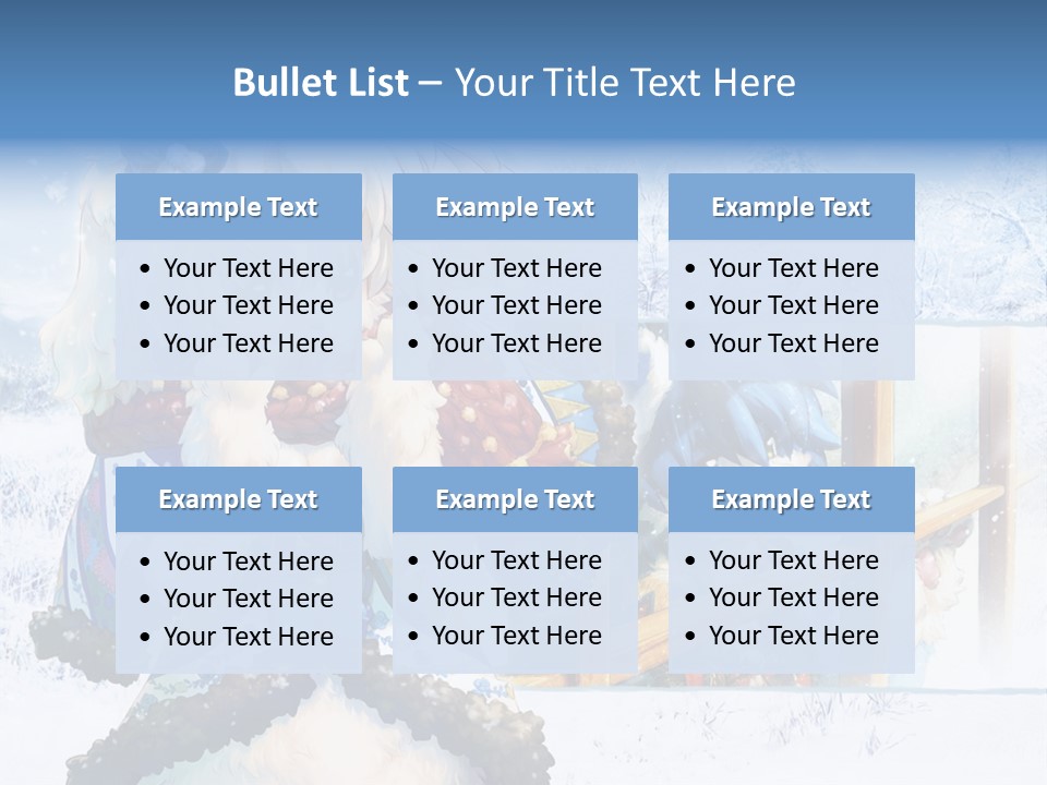 A Snow - Covered Landscape With Two Anime Characters PowerPoint Template