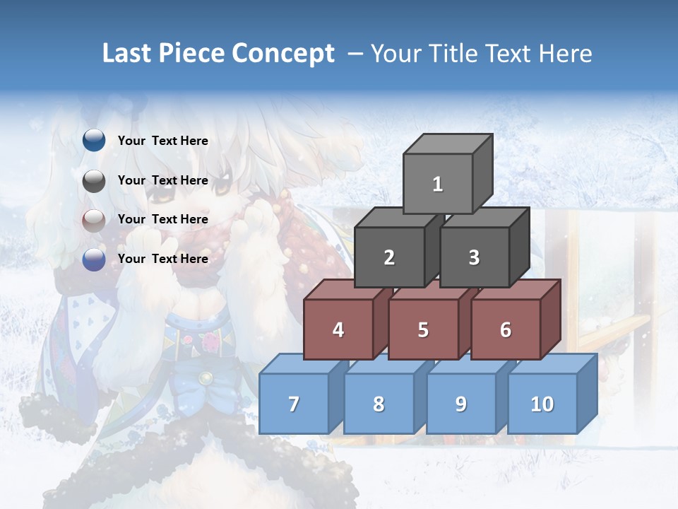 A Snow - Covered Landscape With Two Anime Characters PowerPoint Template
