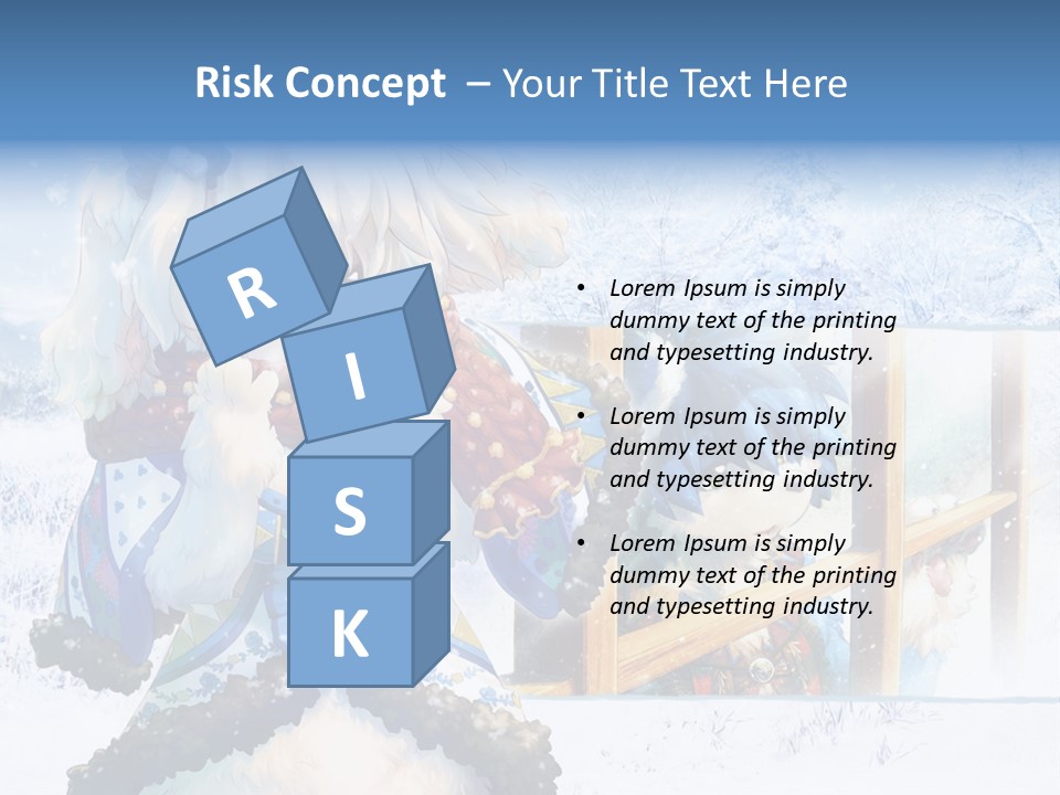 A Snow - Covered Landscape With Two Anime Characters PowerPoint Template