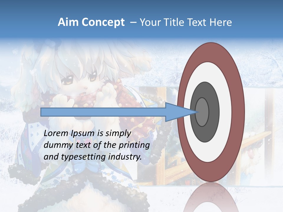 A Snow - Covered Landscape With Two Anime Characters PowerPoint Template