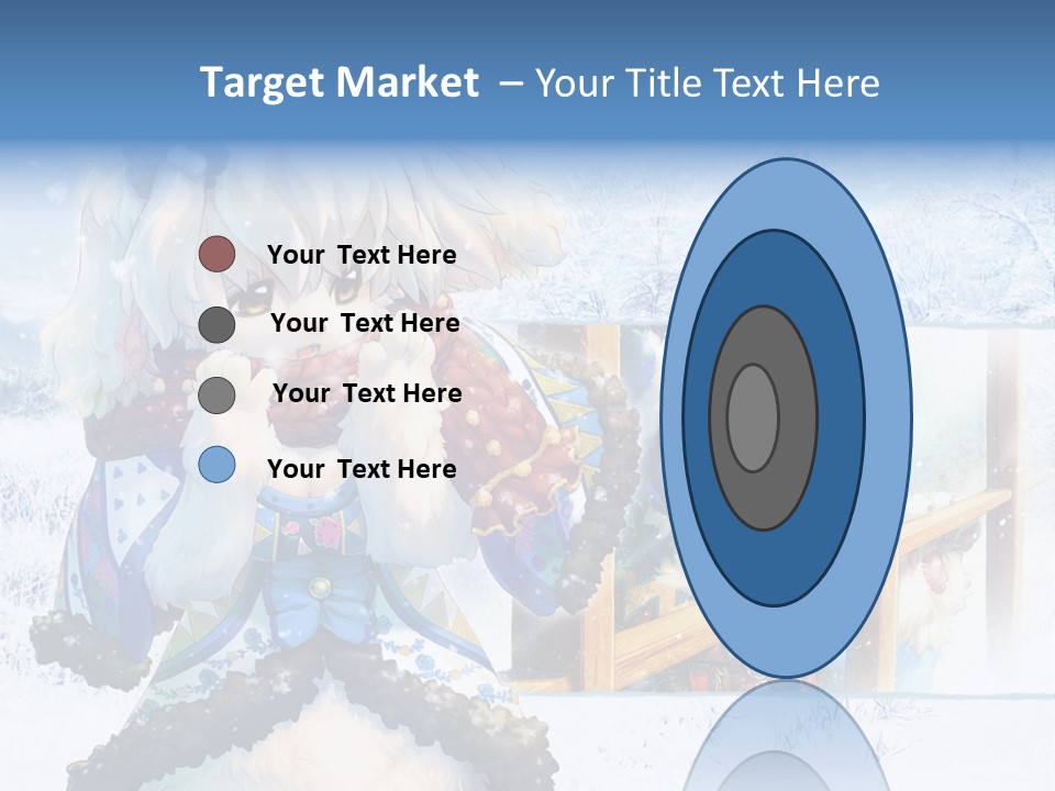 A Snow - Covered Landscape With Two Anime Characters PowerPoint Template