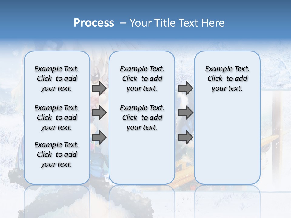 A Snow - Covered Landscape With Two Anime Characters PowerPoint Template