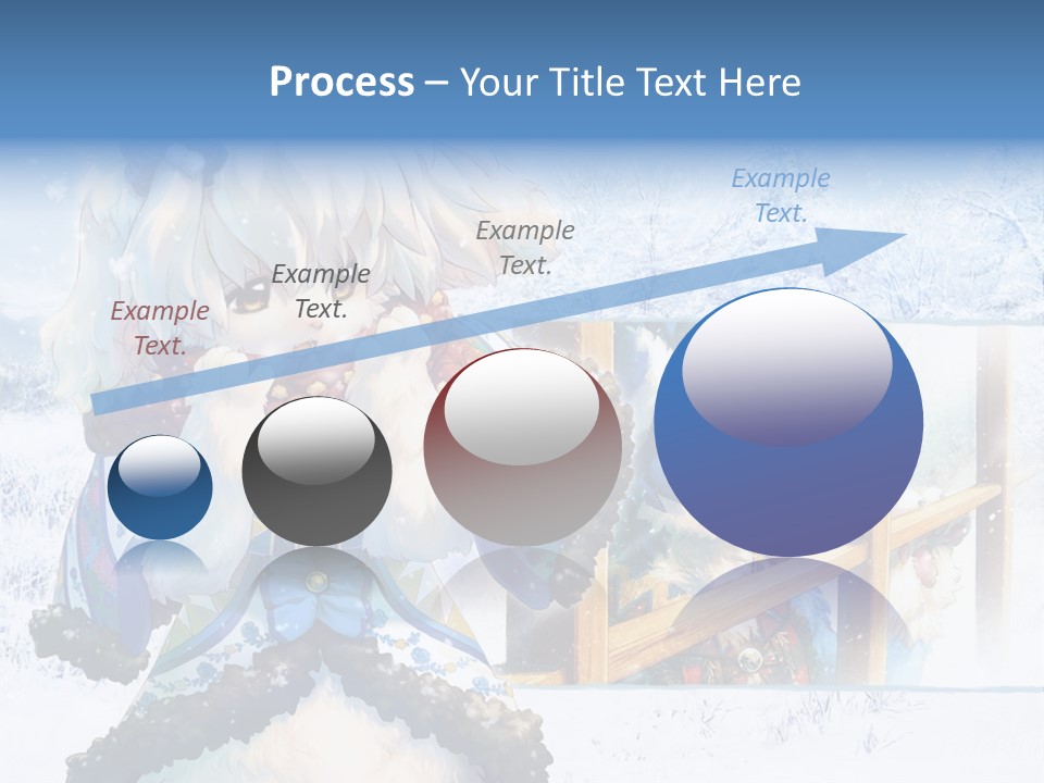 A Snow - Covered Landscape With Two Anime Characters PowerPoint Template