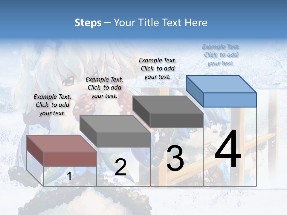 A Snow - Covered Landscape With Two Anime Characters PowerPoint Template
