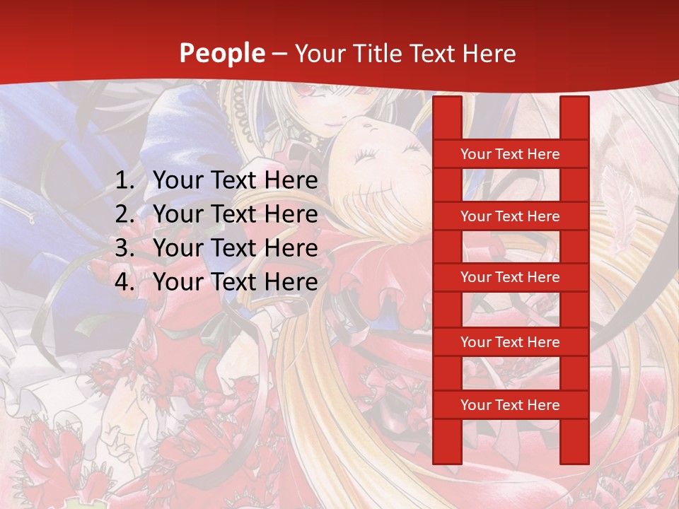 A Woman In A Red Dress Is Holding A Flower Powerpoint Presentation PowerPoint Template