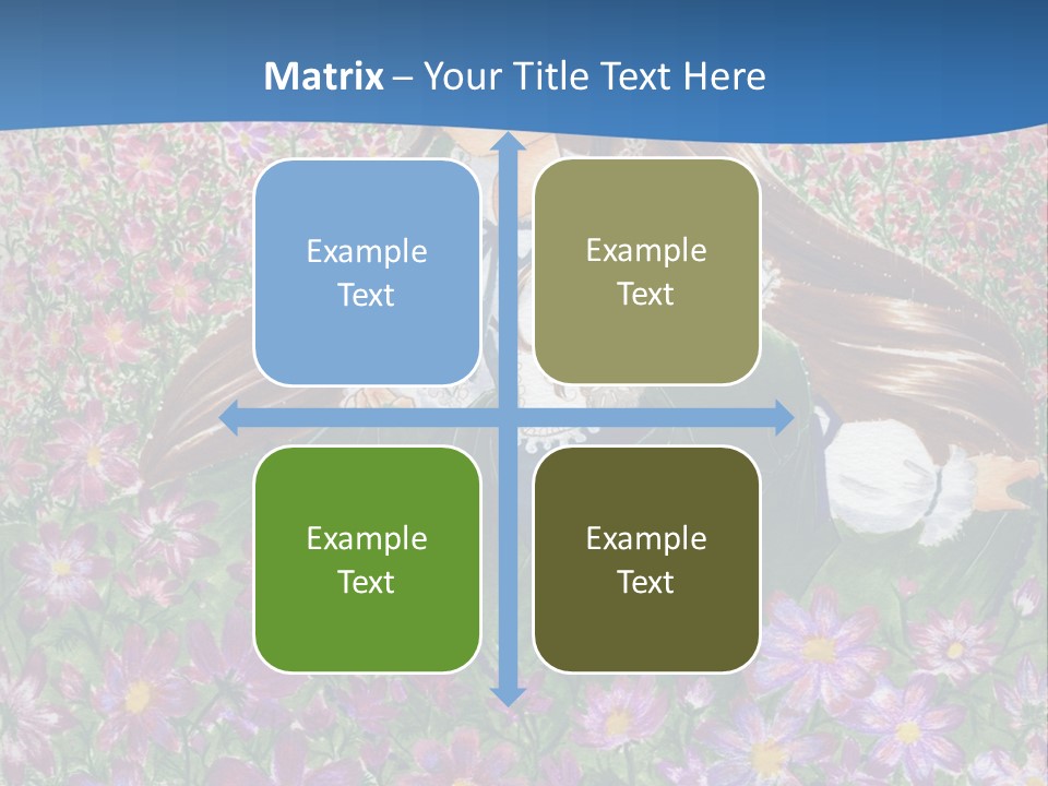 A Girl Sitting In A Field Of Flowers Powerpoint Template PowerPoint Template