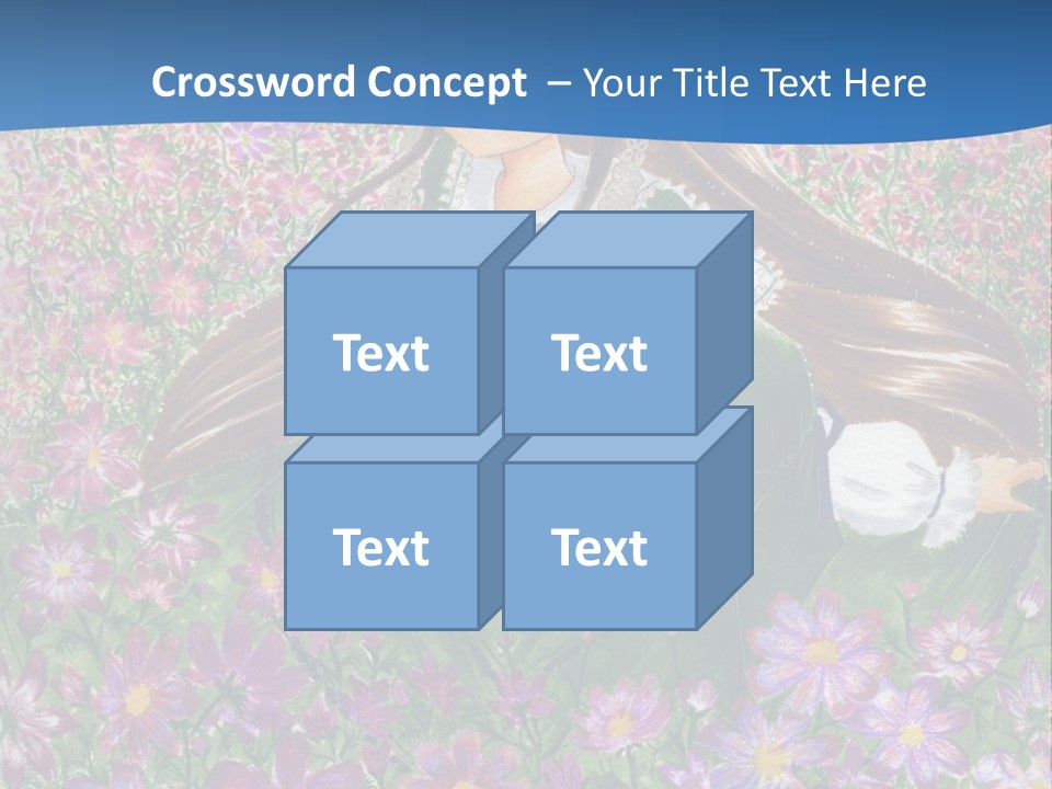 A Girl Sitting In A Field Of Flowers Powerpoint Template PowerPoint Template